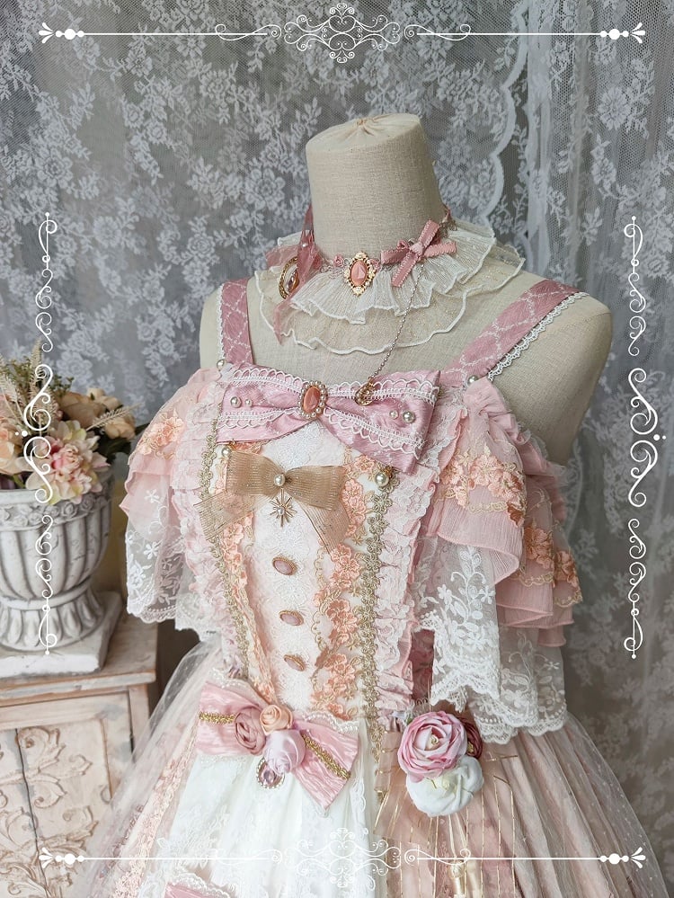In Stock Pink Song in the Moonlight Hanayome Lolita Dress Full Set