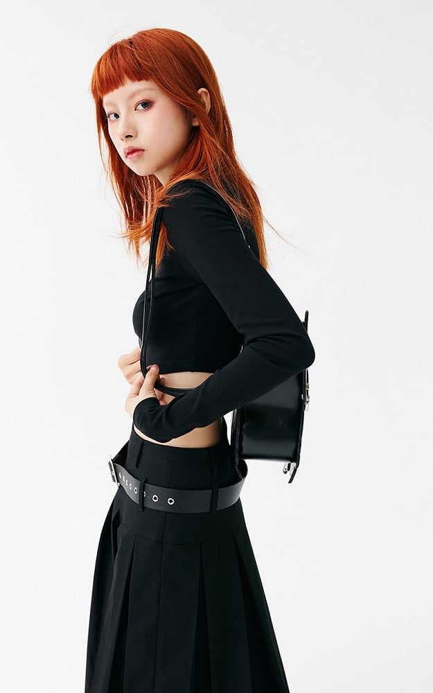 Black Butterfly PU Crossbody/Backpack Large Version