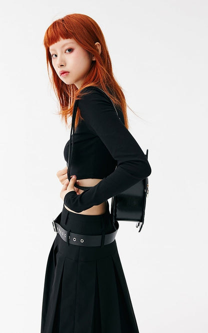 Black Butterfly PU Crossbody/Backpack Large Version