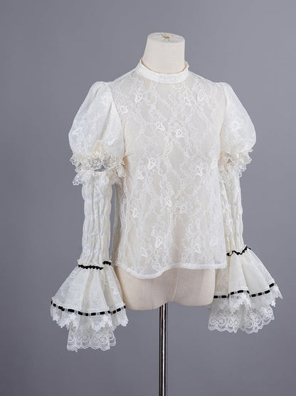 Alice in Wonderland Vibes Blue Boned Corset Top + Tiered Skirt Gorgeous Hime Lolita Full Set