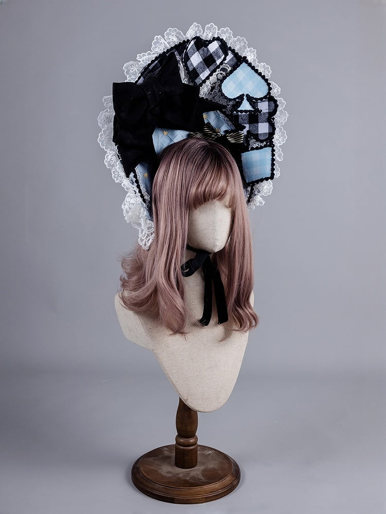 Alice in Wonderland Vibes Blue Boned Corset Top + Tiered Skirt Gorgeous Hime Lolita Full Set