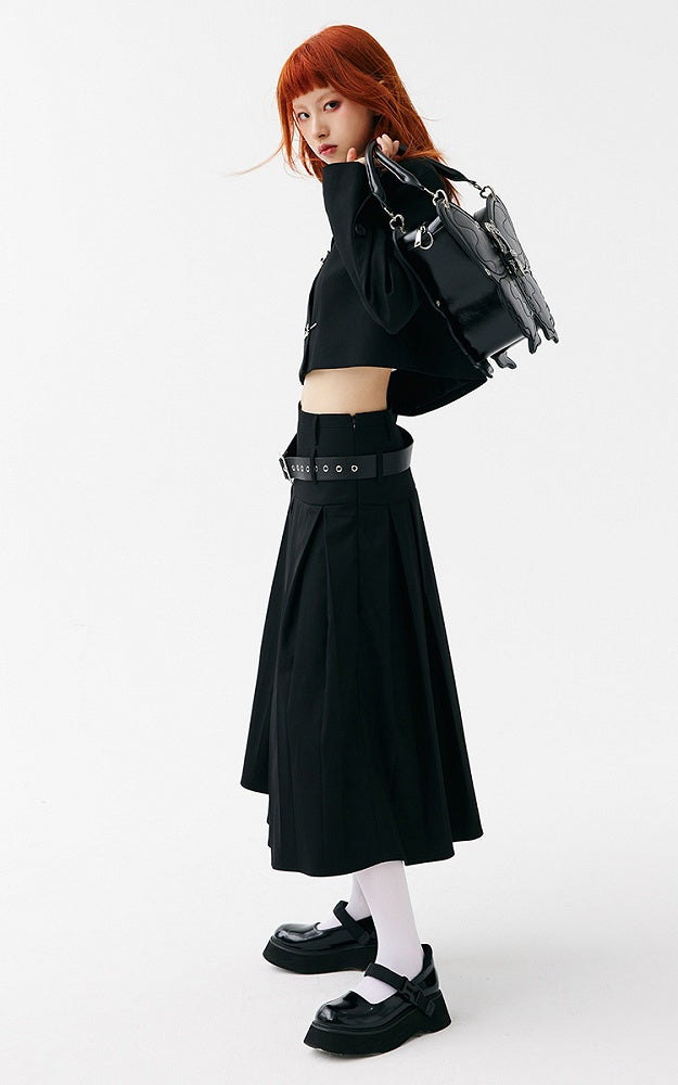 Black Butterfly PU Crossbody/Backpack Large Version