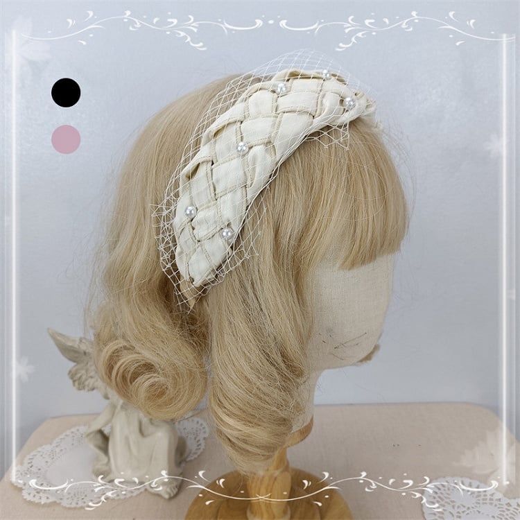 Beige/Black/Pink Vintage Bead Details KC