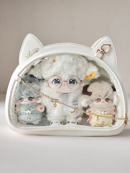 White / Black Cat Head Shaped Ita Backpack