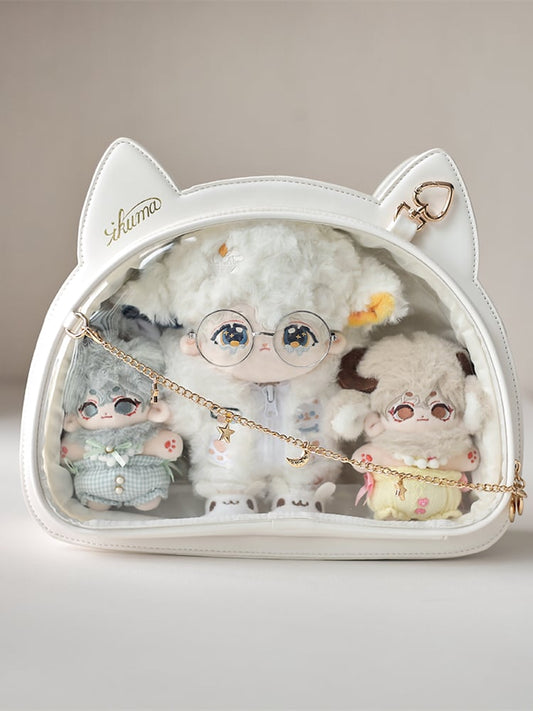 White / Black Cat Head Shaped Ita Backpack