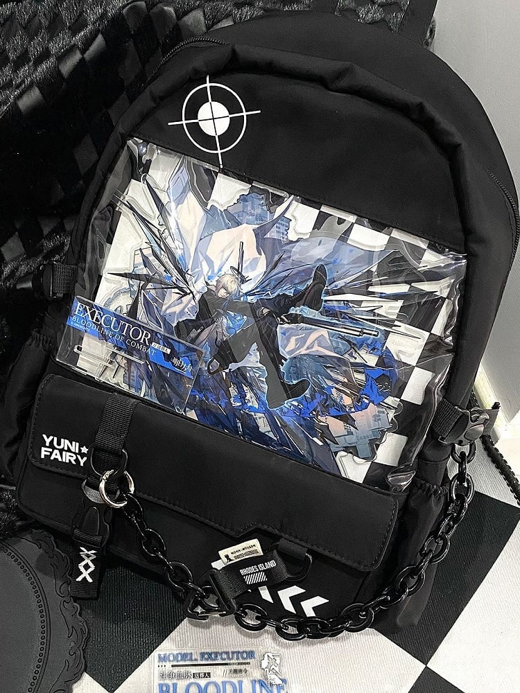 Black Large Capacity Ita Backpack