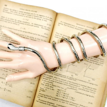 Black / Silver Snake Shaped Bracelet