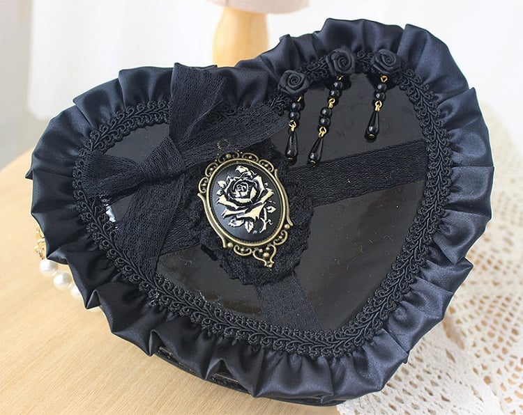 Black Heart Shaped Tote Bag / Crossbody