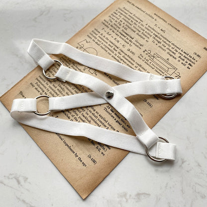 White Crossed Garter