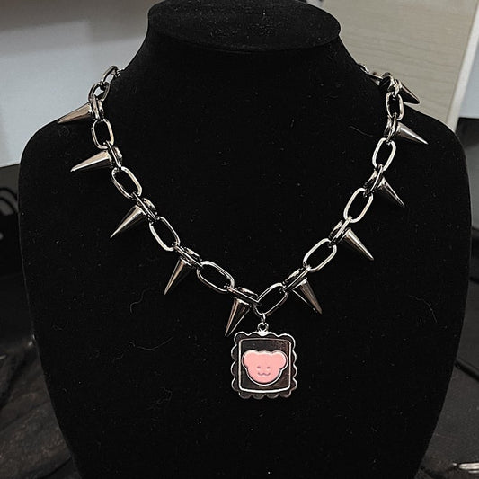 Punk Metal Studs Design Bear Choker