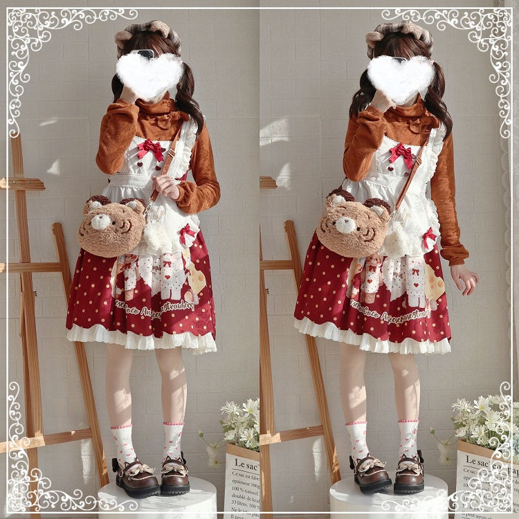 Tiger and Teeth Plush Tiger Head-Shaped Crossbody