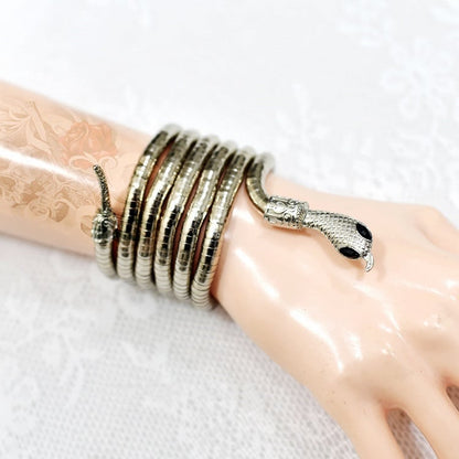 Black / Silver Snake Shaped Bracelet