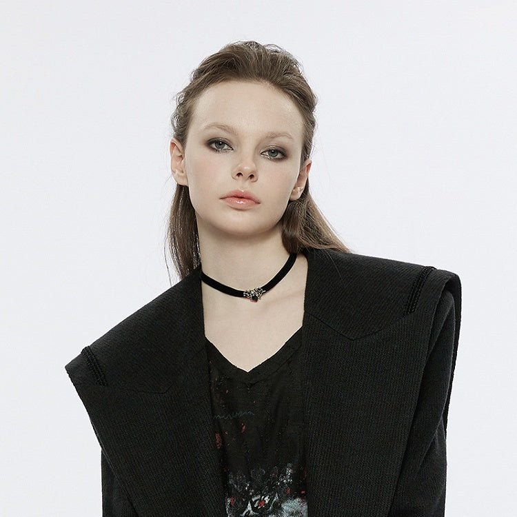 Clearance - Size M for Bust 116CM Black Sailor Collar Pea Coat