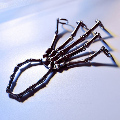 Metal Skeleton Hand Finger Accessory Black/Gold/Colorful