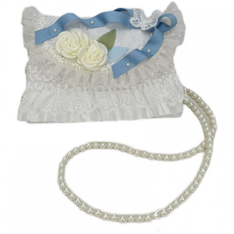 6 Color Options Bow Roses Design Lace Handmade Lolita Crossbody