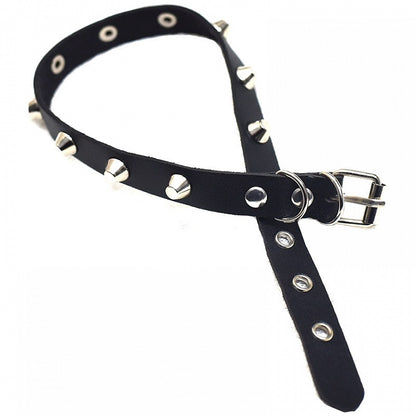 Punk Studs Decorative Black PU Bracelet