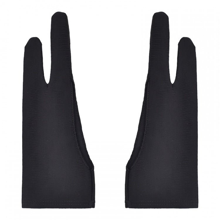 Black Cyberpunk Two-finger Half Hand Gloves