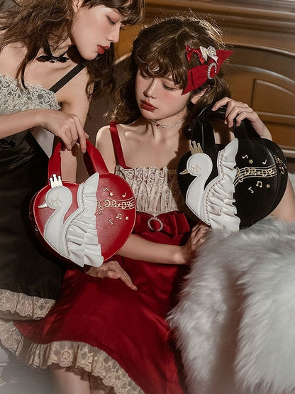 Little Swan Nocturne Lolita Crossbody Heart-shaped Bag
