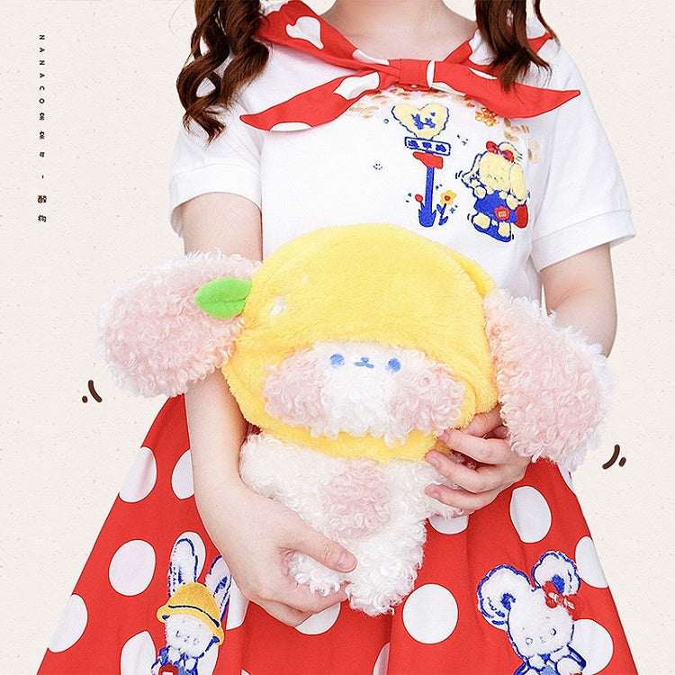 Lemon Dog Doll Plush Crossbody Bag