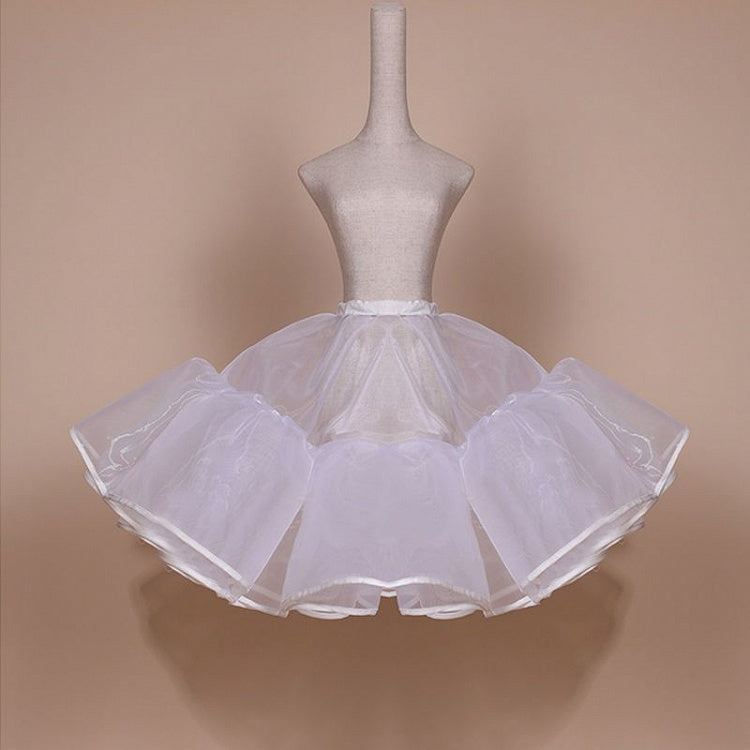 Black/White 52cm Two Layers Hem Vintage Petticoat