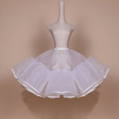 Black/White 52cm Two Layers Hem Vintage Petticoat