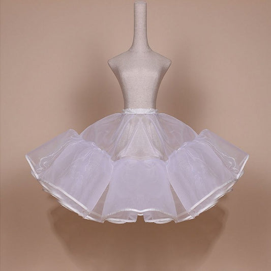 Black/White 52cm Two Layers Hem Vintage Petticoat