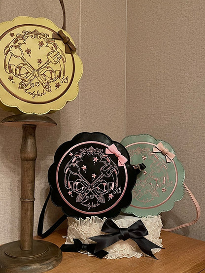 Zip Closure Afternoon Tea Shoulder Bag