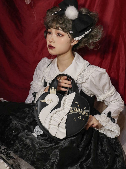Little Swan Nocturne Lolita Crossbody Heart-shaped Bag