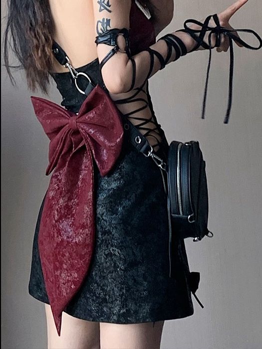 Halter Neck Backless Self-tie Straps Hollow Waist Qipao Dress