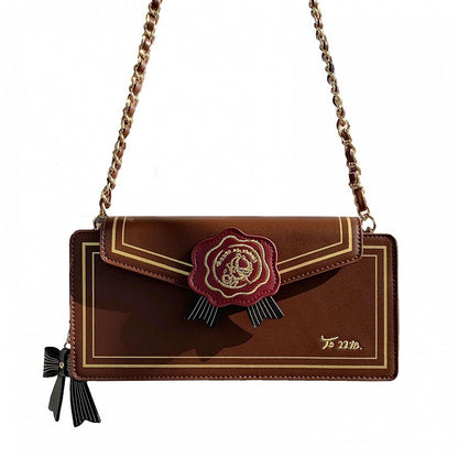 Fold-over Flap Letter from Rose Shoulder Bag