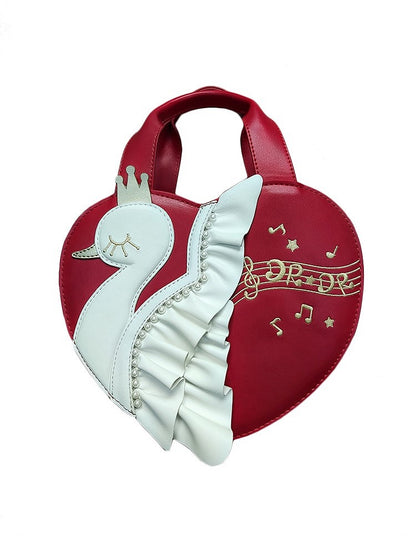 Little Swan Nocturne Lolita Crossbody Heart-shaped Bag